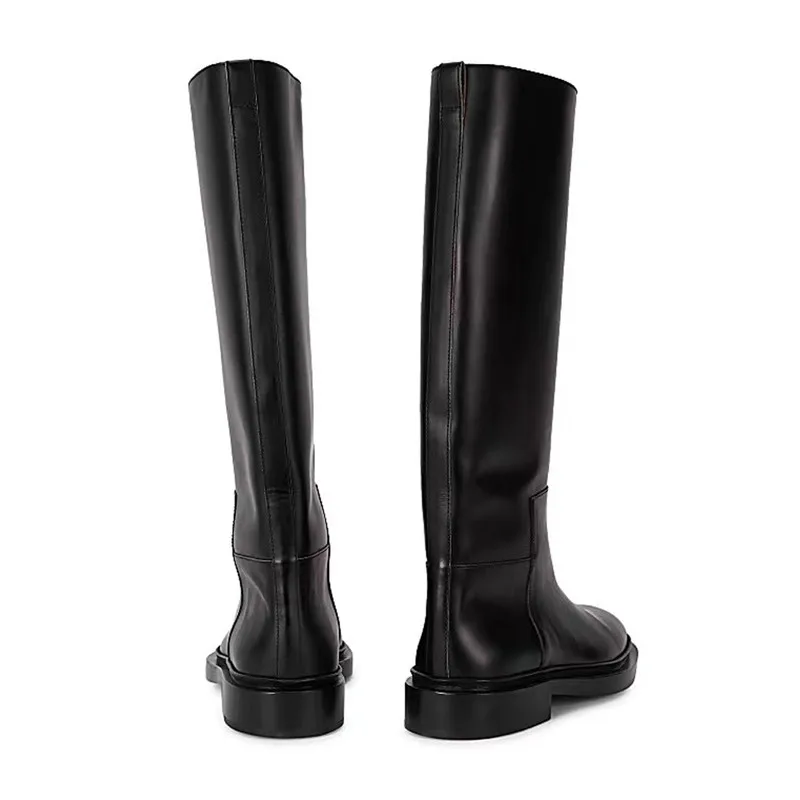 FEDONAS 2022 INS Women Knee High Boots Genuine Leather High Heeled Autumn Winter Warm Shoes Woman Snow Motorcycle Boots Shoes 3