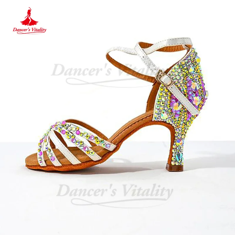 

Latin Dance Shoes Women's Soft Soled Shoes Rumba Chacha Tango Professional National Standard Training Shoes Modern Waltz Shoes