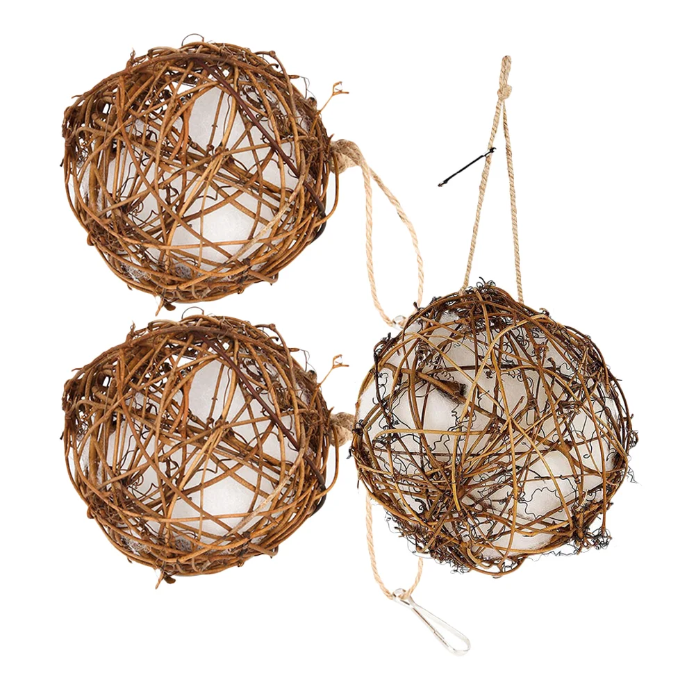 

3 Pcs Decor Hummingbird Nest Builder Bee Hive Frames Outdoor Hanging Feeder Garden