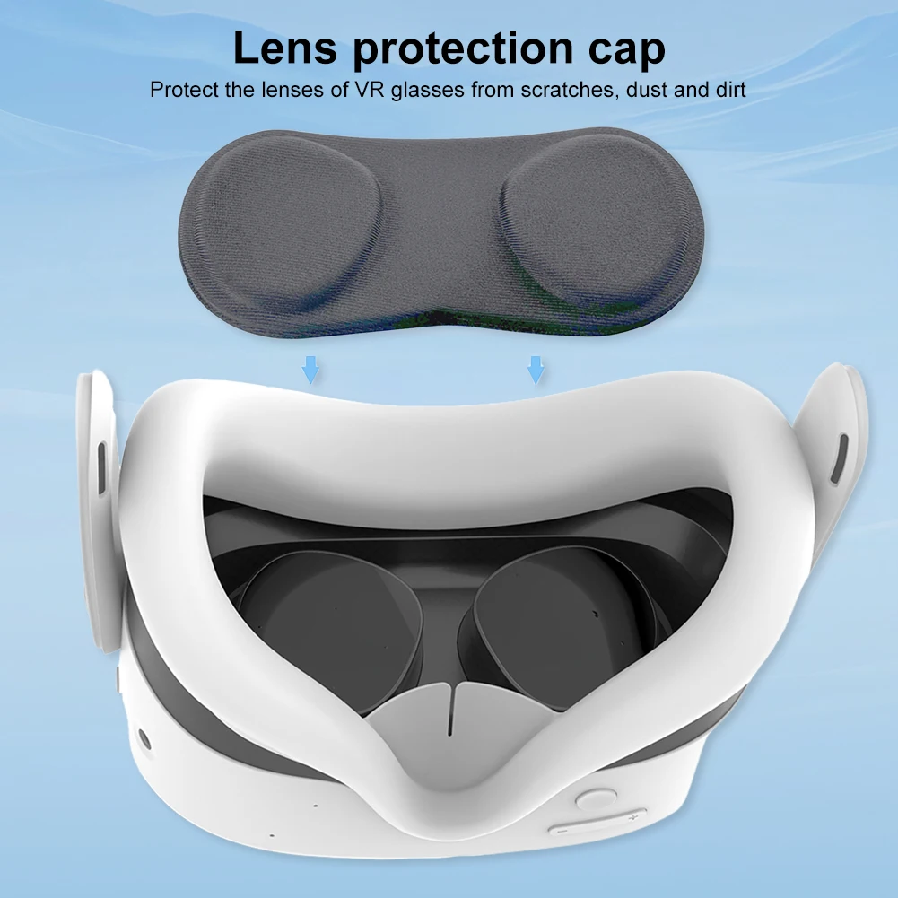 Dust Cover Anti-Scratch Lens Cap Replacement VR Lens Protector for Meta Quest 3S/3/2/Pico4 Ultra VR Accessories