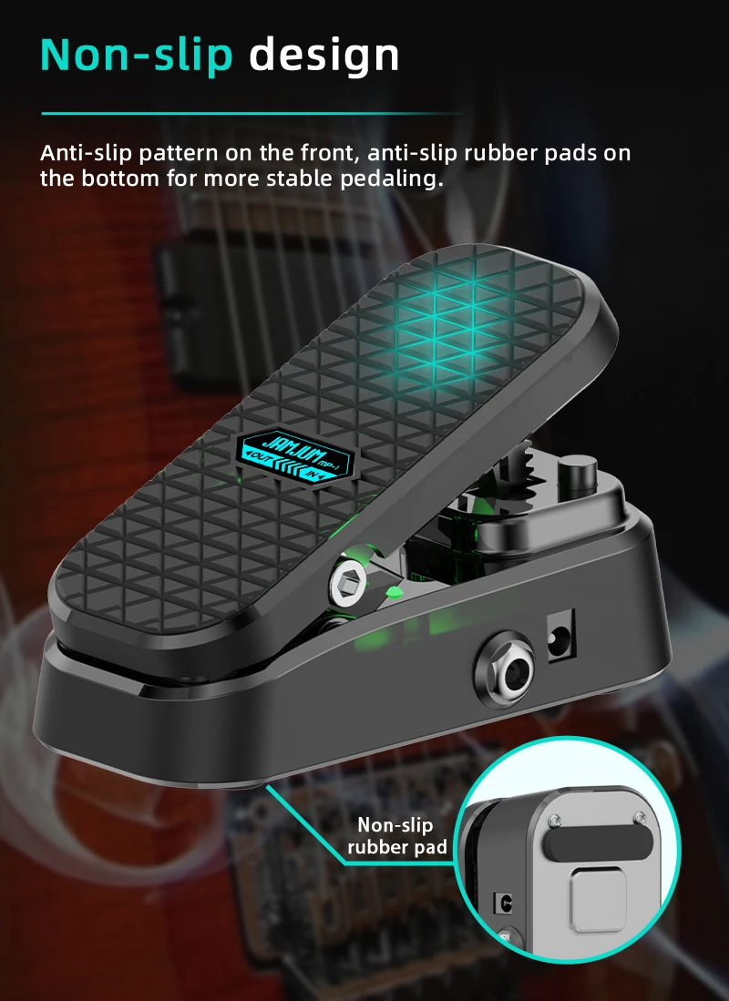 Wah-Volumenpedal mit leisem Schieberegler, rutschfestem Design und ohne Strombedarf für Gitarrenverstärker-Effekte – Detail 8