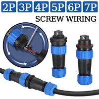 SP16 SP17 SP20 SP21 Aviation Connectors Plug Socket Panel Mount IP68 Waterproof Solderless Electrical Cable Wire Connector 1