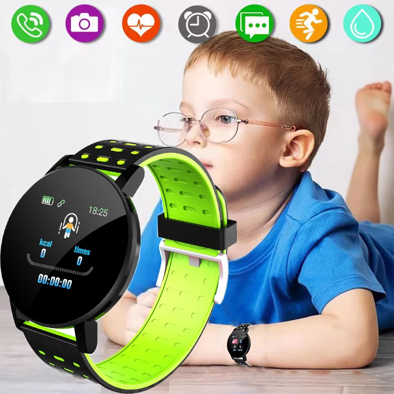 Children's Sports Smart Watch Led Digital Clock Waterproof Smartwatch Kids Heart Rate Monitor Fitness Tracker Watch Boy and Girl