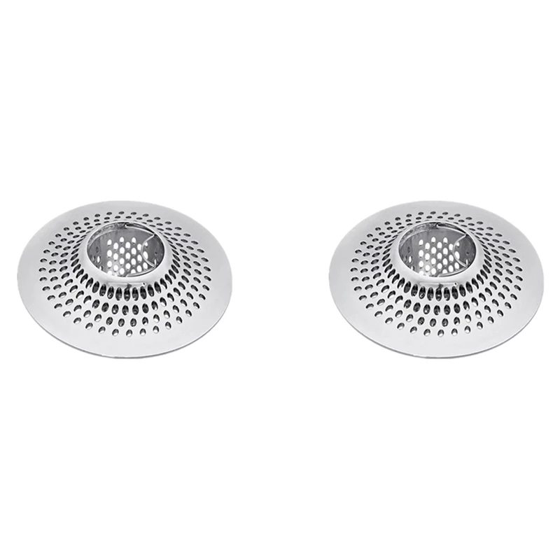 

2X Drain Hair Catcher Tub Drain Protector Strainer, Bathtub Shower Drain Hair Trap/Stopper, Tub Drain Hair Catcher