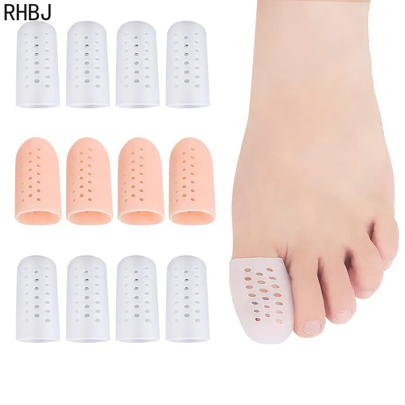 2Pcs Silicone Corrector Gel Protector Little Toe Tube Corns Blisters Pinkie Bunion Finger Protection Sleeve Foot Care Tool