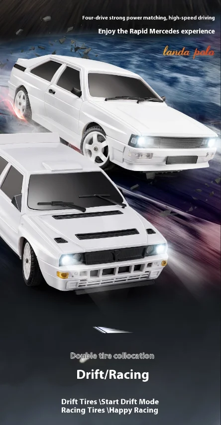 RC Drift Auto 1/28 LDRC LD2802 2803 2804 4WD 2,4G RC Auto ESC Servo RC Rennfahrzeug Motorschutz Nylonrahmen RTR Modell Spielzeug – Detail 4