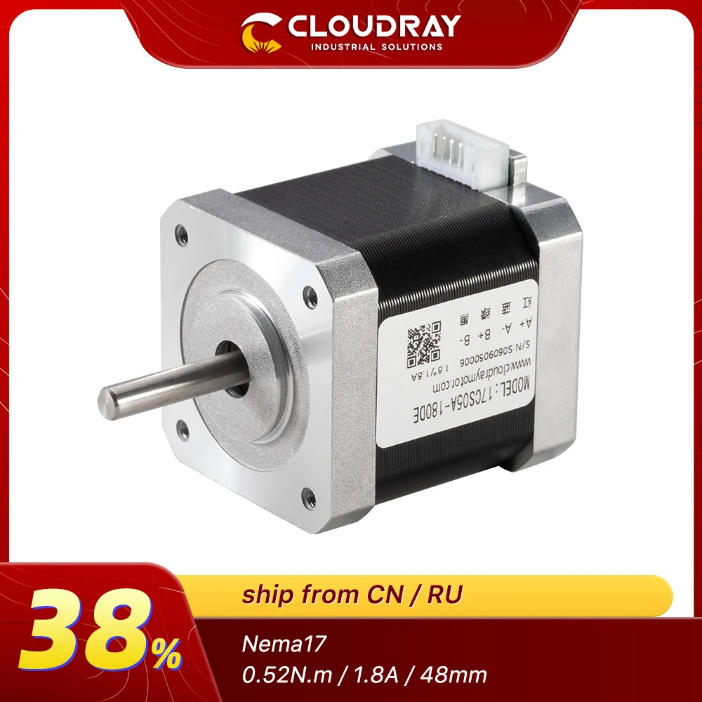 Nema17 Stepper Motor 48mm 2 Phase 52Ncm 1.8A Double Shaft Stepper Motor with DuPont 4-lead for 3D printer CNC XYZ