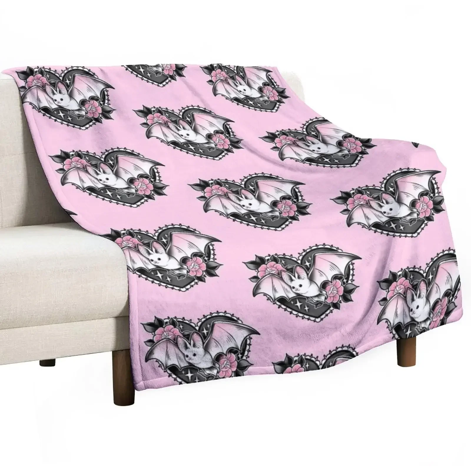 

Little Bat Throw Blanket christmas gifts Flannel Fabric Blankets