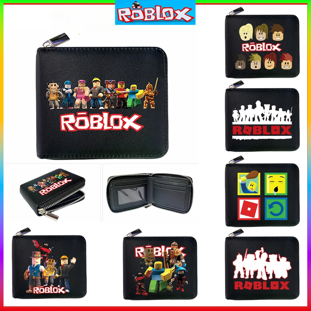 

Cartoon Roblox Virtual World Game Zipper Pu Wallet Zero Wallet Coin Fold Short Wallet Card Bag Children's Toy Christmas Gift