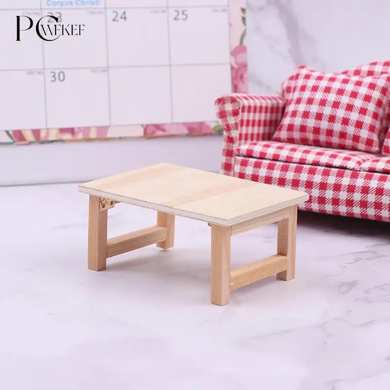 Miniature Dollhouse Wooden Table Doll House Furniture Accessories