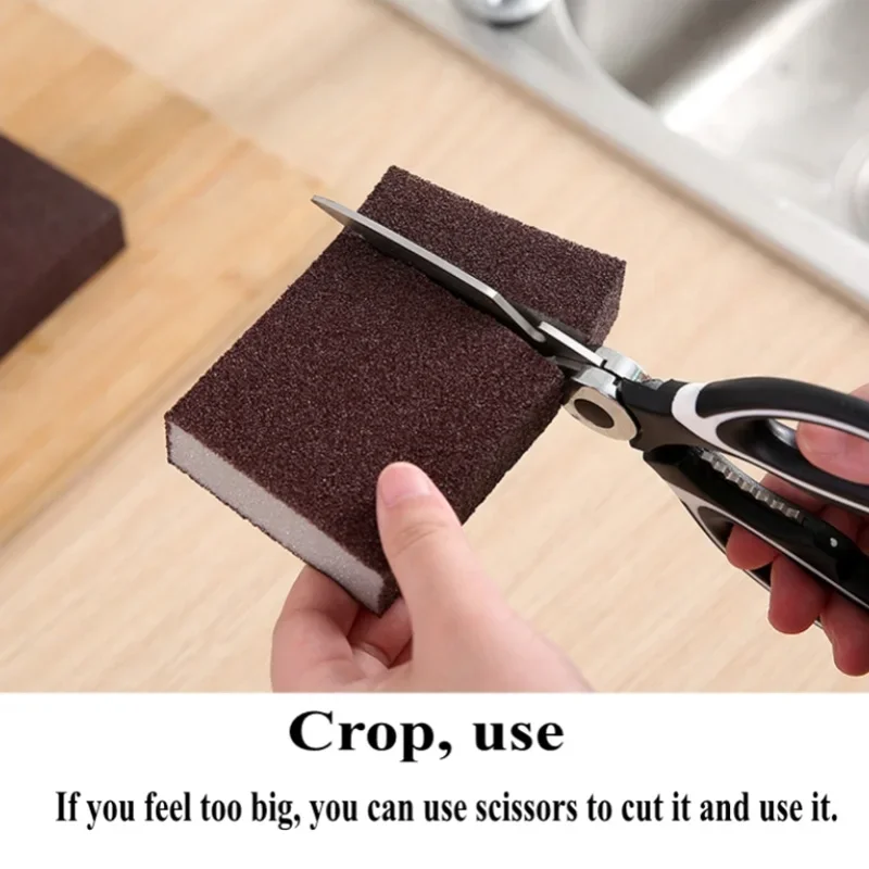 Wonder Magic Sponge Eraser Carborundum Removing Rust Cleaning Brush Cooktop Pot Descaling Scrub Dady Kitchen Reusable Washable 4
