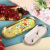 2/4/6pcs 9/12 Inch Stainless Steel Decorative Trays Gold Bathroom Cosmetic Trays 6