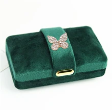 

2022 New Luxury Velvet Jewelry Case Storage Organizer Gift Packaging Box Portable Women Fashion Travel Wedding Display Case
