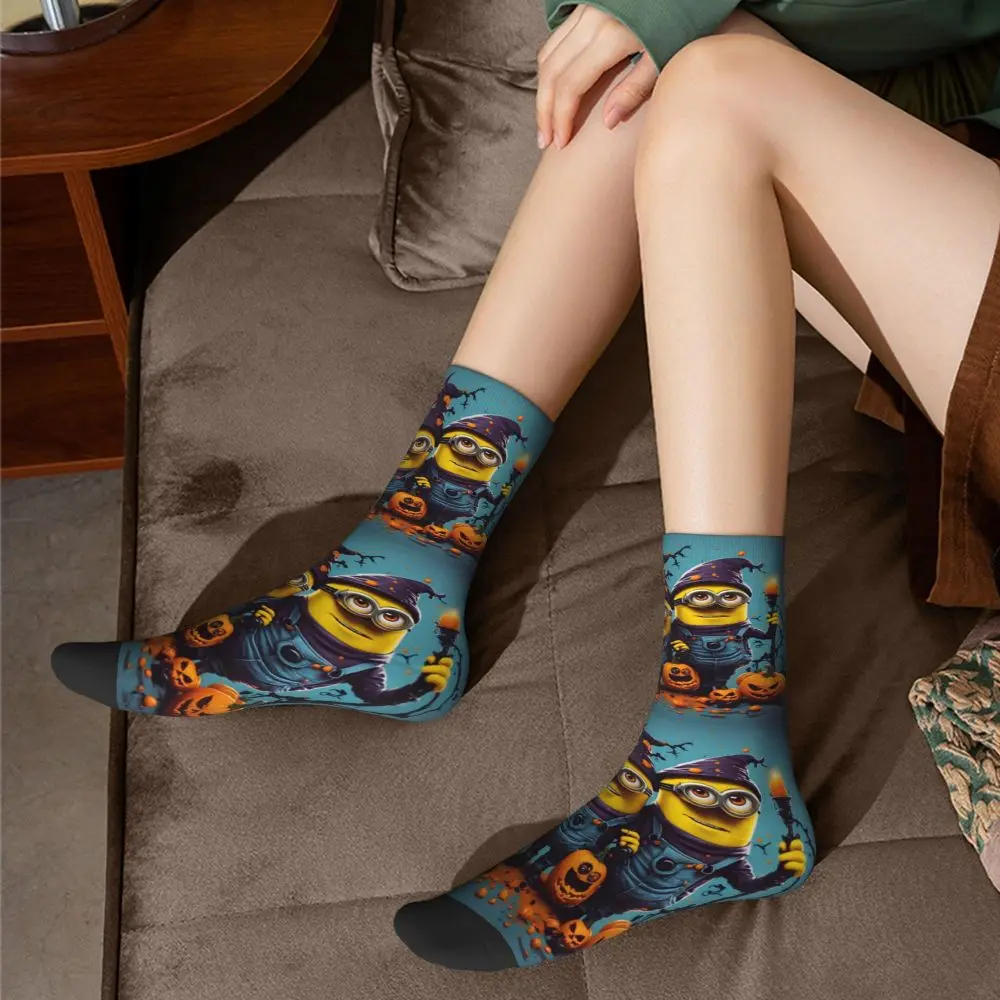 Custom Cool Print M- Minions Cartoon Socks for Women Men Stretchy Summer Autumn Winter M- Minions Bananas Crew Socks 160 S5d1a6dedd7764c978ba5ebca6722e77b1