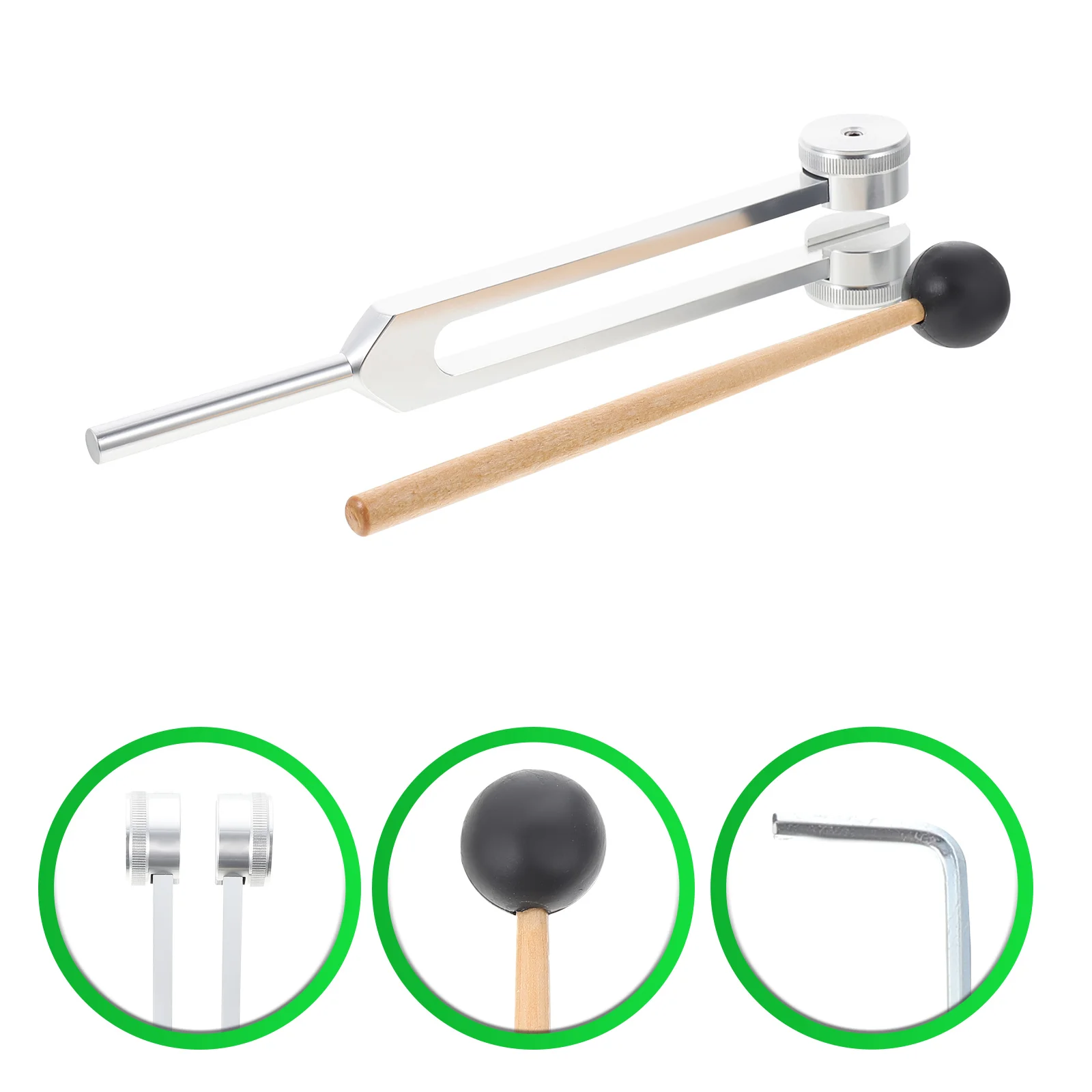 

1 Set Ear Fork Tuning Fork Aluminum Alloy Fork with Tuning Fork and Wrench
