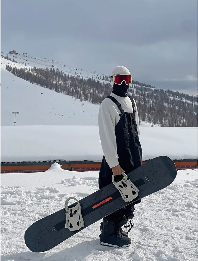 Unisex Waterproof Ski And Snowboarding Pants Suspenders 