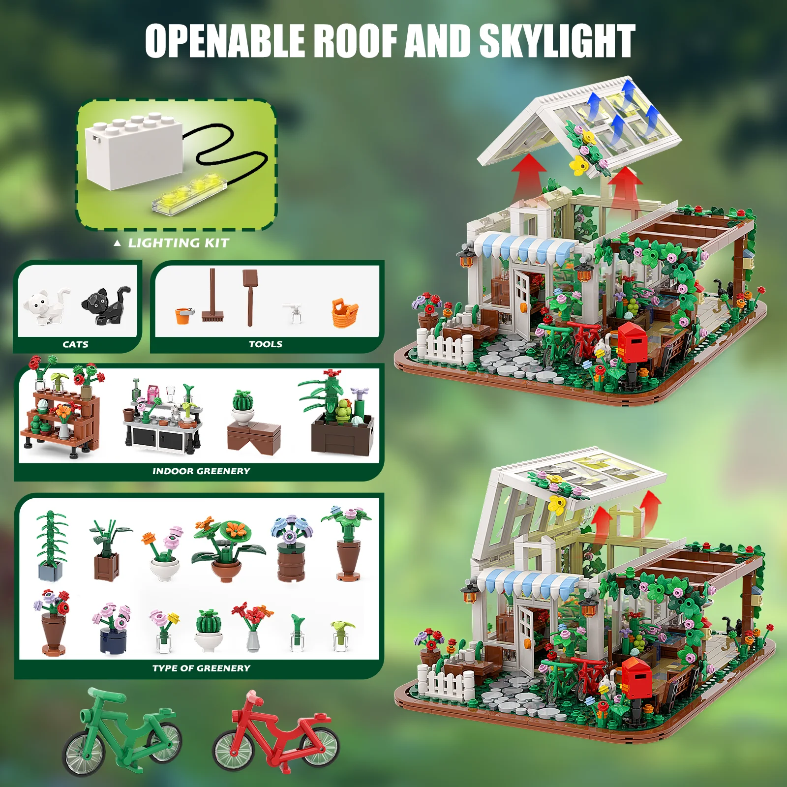 Garden Small Lego House Ideas 948 PCS Flower House Building Set