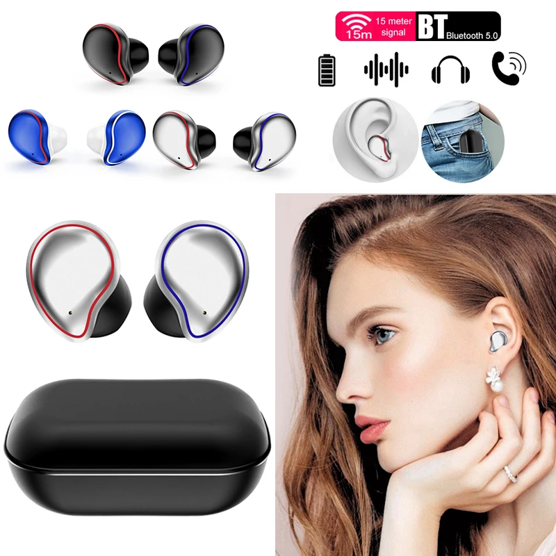 

Wireless Headset Signal 15 Meters Half In-ear Design 100 Battery Life. Charging Compartment Ipx5 Waterproof Touch Headset Se9