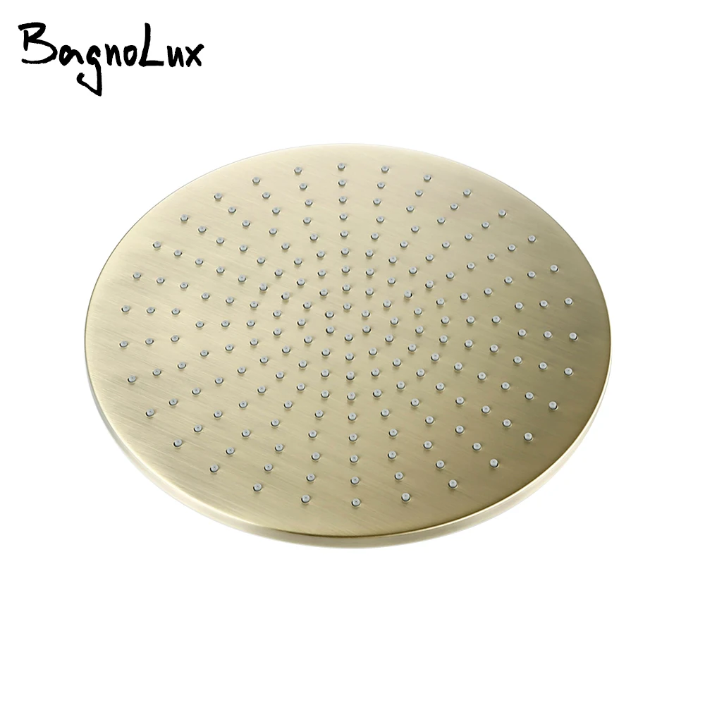 Wall Rian Shower Head Only Brass Balck Chrome Brushed Rose Gold Shower Bathroom Without Arm