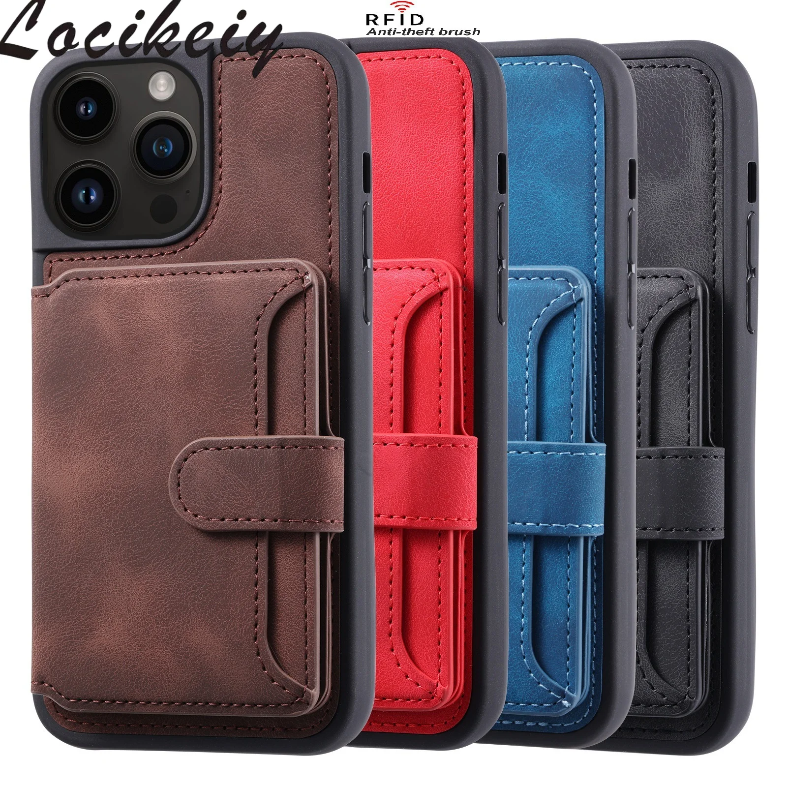 

Locikeiy is suitable for Apple 14pro Max mobile phone case card case, card bag, mobile phone protective cover iphone13 12 11pro