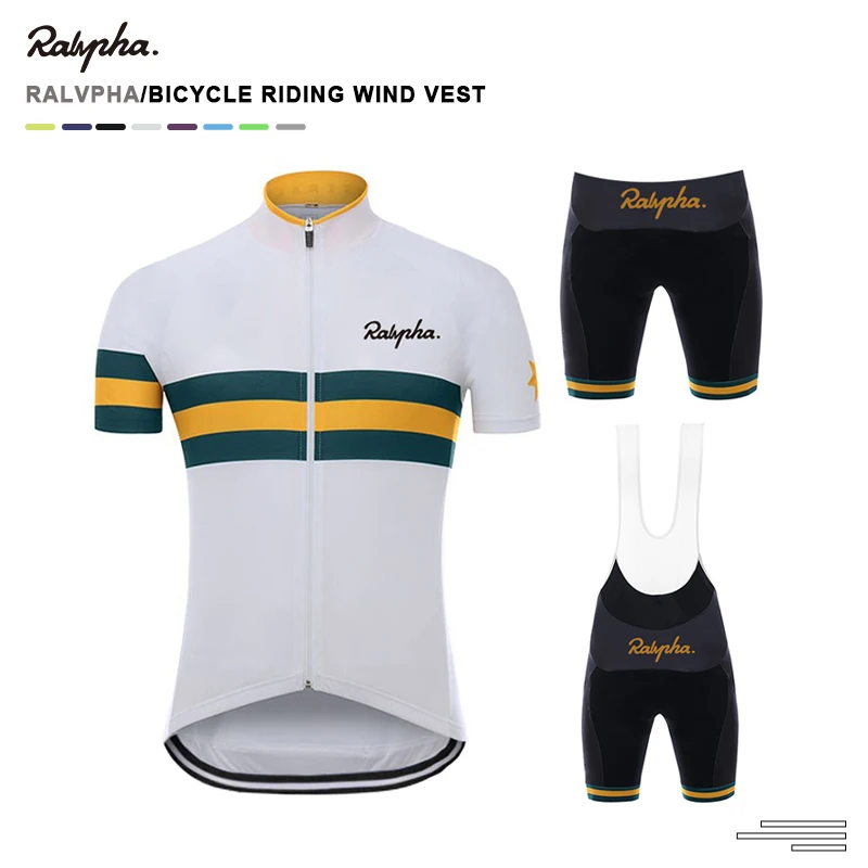 

Ralvpha Summer Men's Short Sleeve MTB Outdoor race Cycling clothing Cycling jersey set maillot ciclismo Mtb Bike Uniform