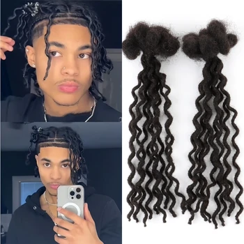 Estensioni dei capelli umani dell'onda riccia da 0,4 cm Estensioni dei dreadlocks dei capelli umani reali al 100% per estensioni delle serrature fatte a mano dell'uomo/donna