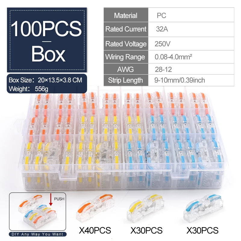 Boxed 100PCS T Mix