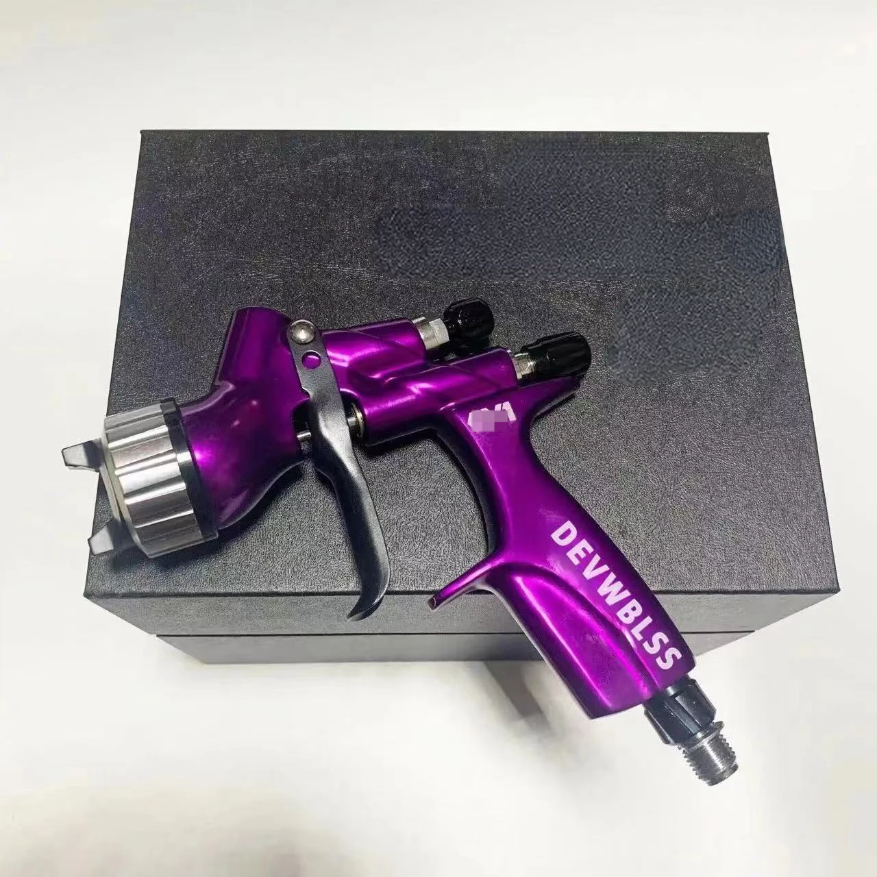 1.3mm Nozzle Car Paint Tool Pistol 600 ML HVLP Devwblss Purple Spray Gun（Quick delivery）