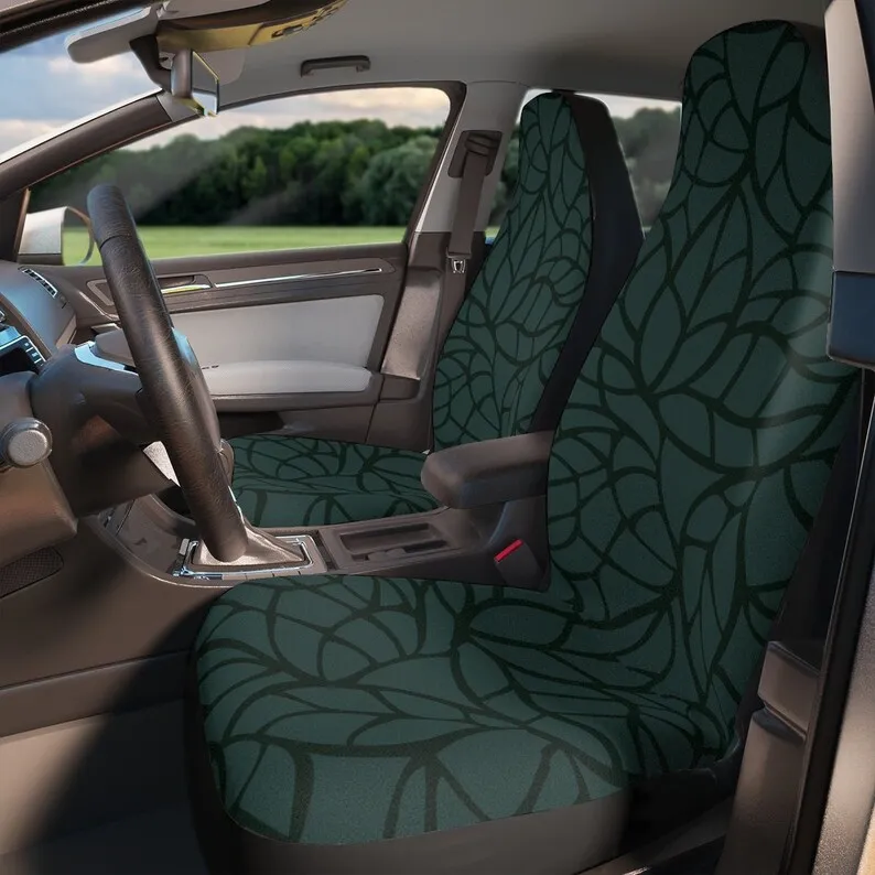 

Sage Green Seat Covers for Cars, Boho Car Seat Cover, Hippie Car Accessories for Women, Floral Universal Vehicle Seat Protector