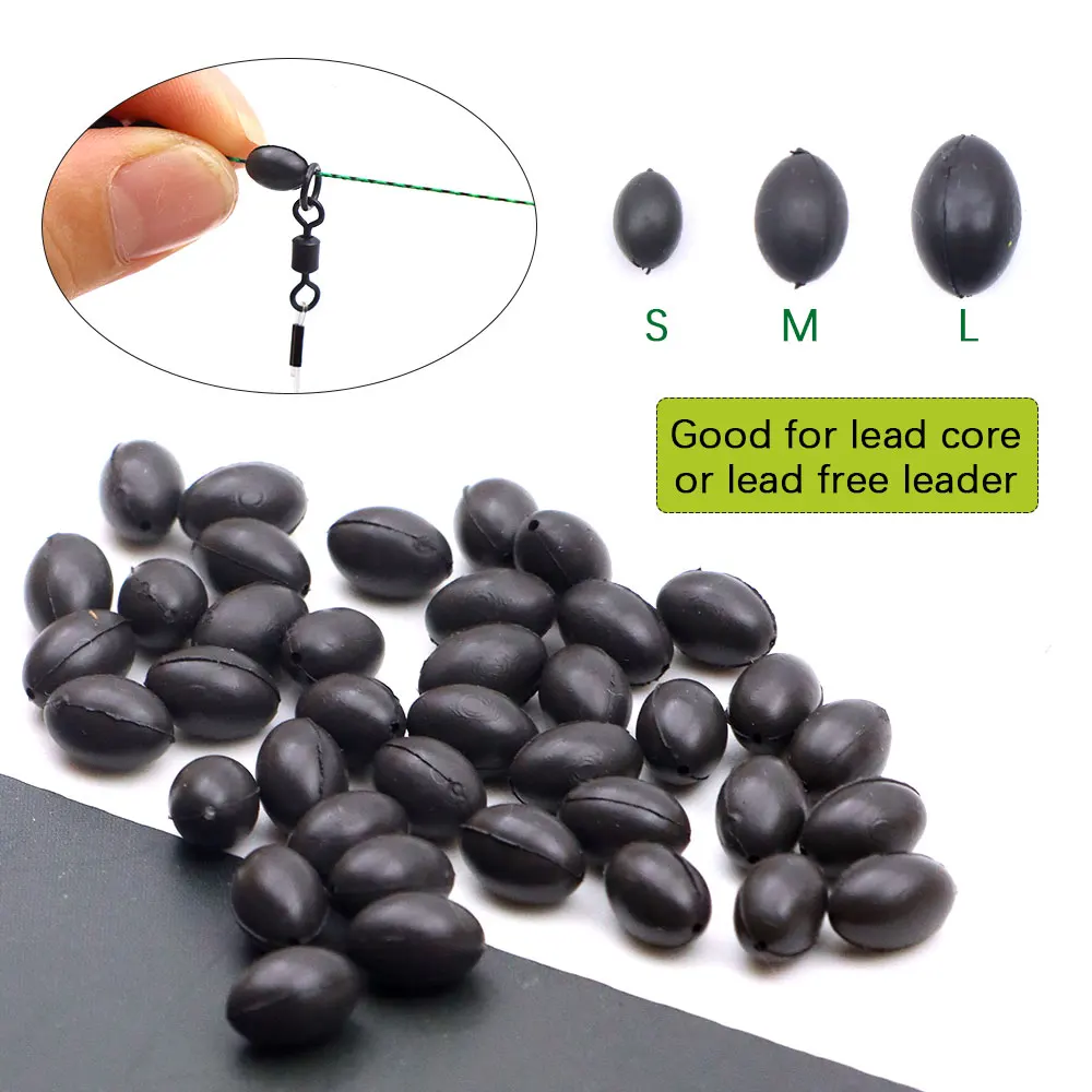 10 perles en tungstène sans plomb pour ligne leader chod rig, accessoires carpe et pêche à