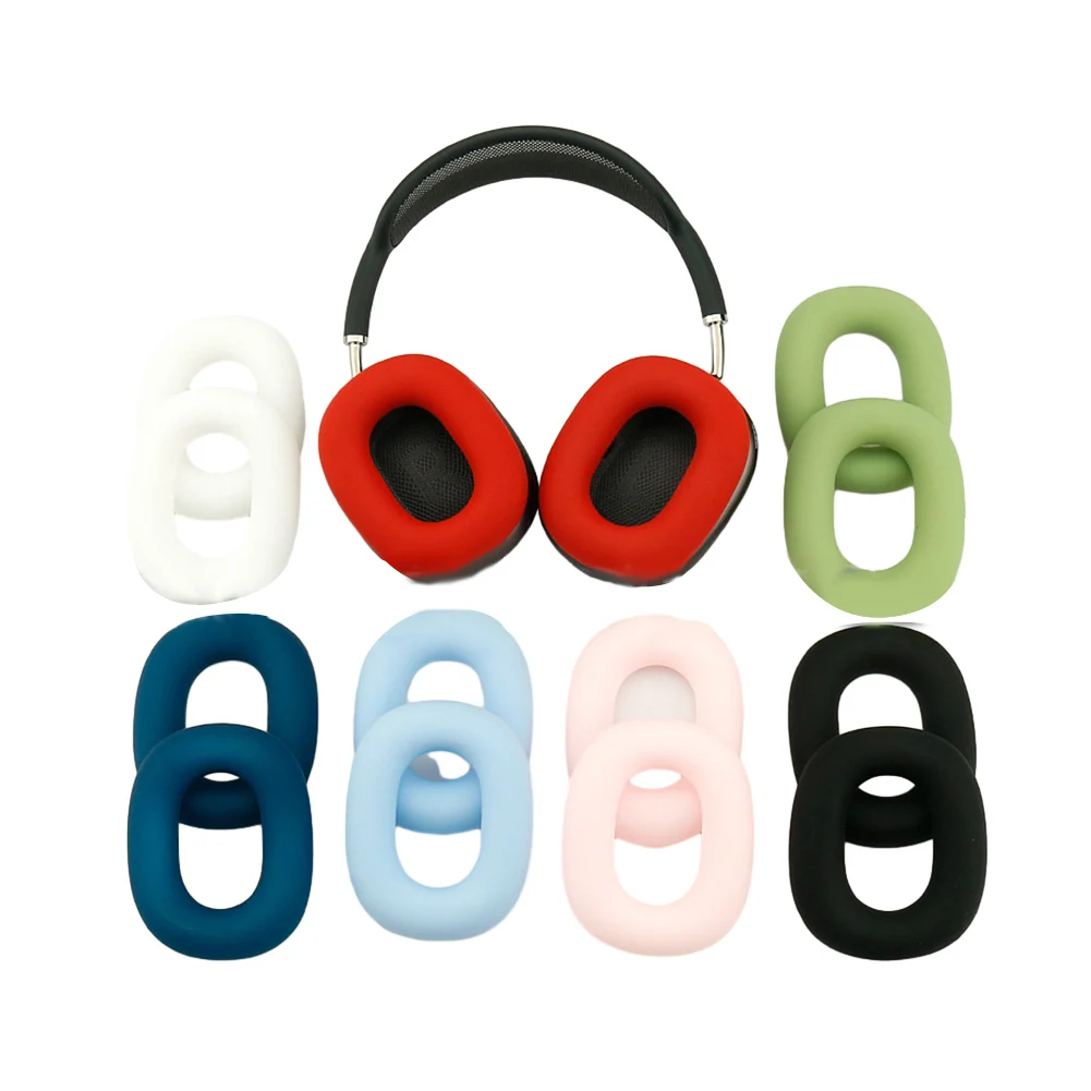 

1 Pair Silicone Ear Pads Cushion Cover For AirPods Max Headphone EarPads Earmuff Headset Protective Case Sleeve Replacement