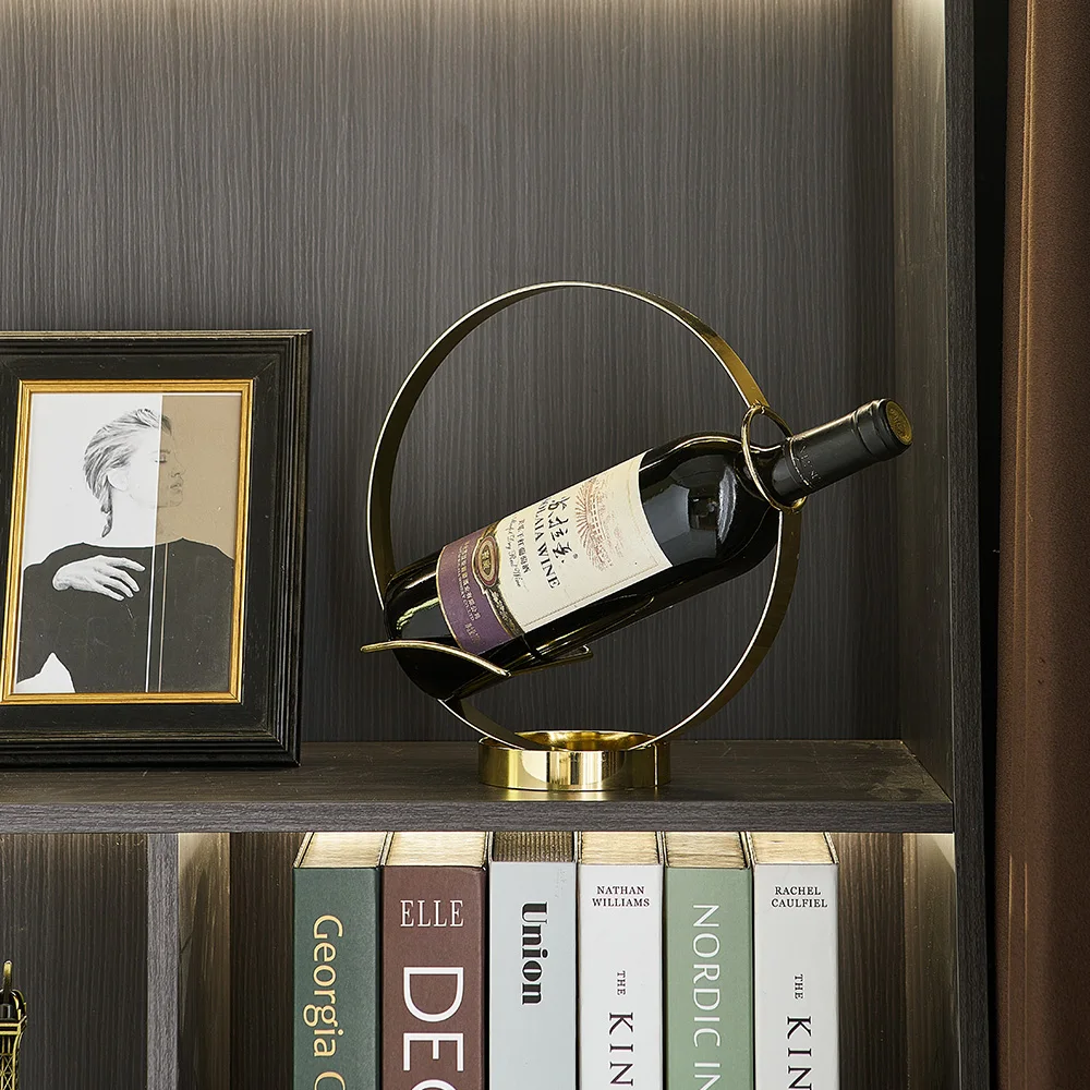 

Modern Home Decor Metal Line Wine Rack Kitchen Dining Room Decoration Accessories European Style Luxury Home Decoration