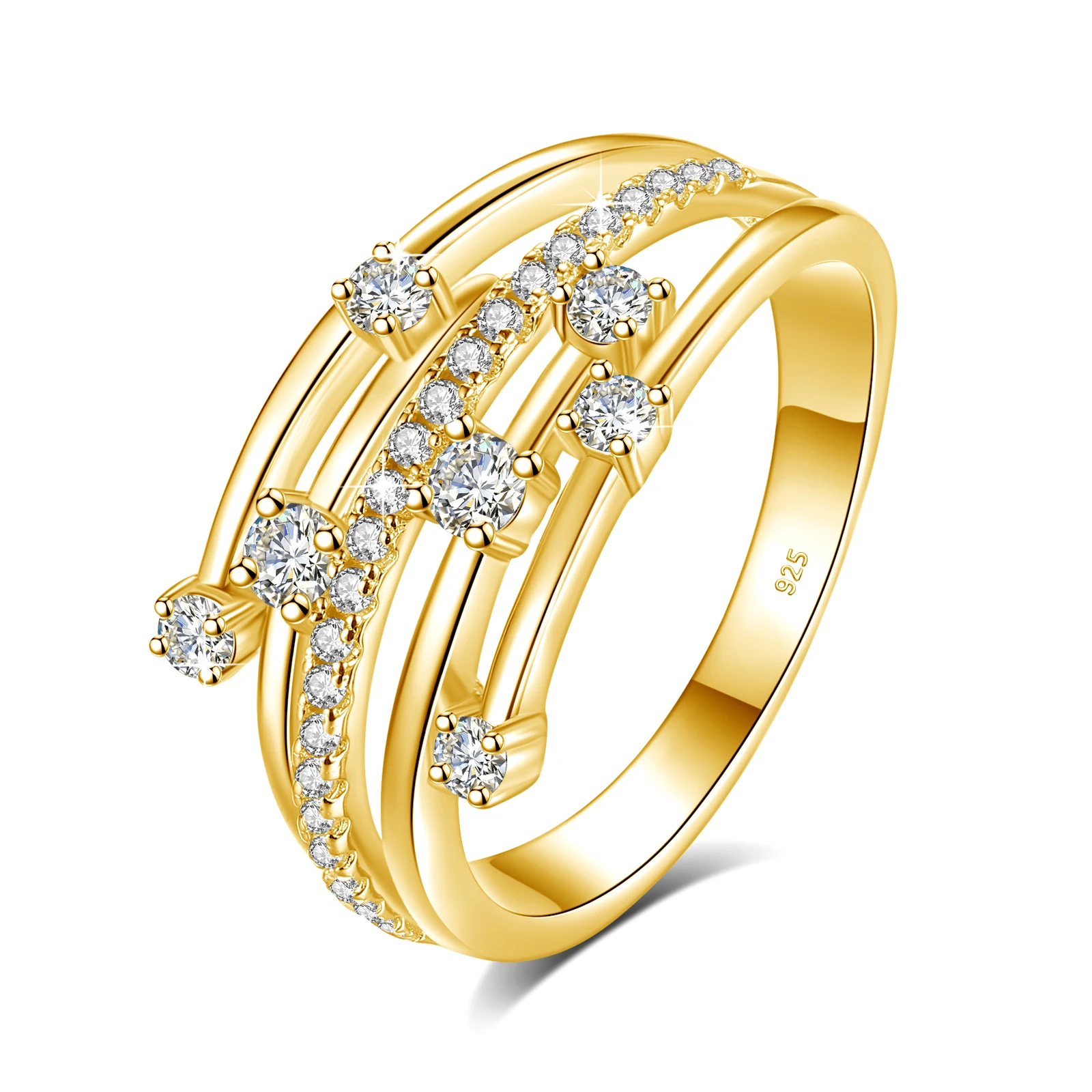 Moissanite Ring Solid 925 Silver Rings For Women Jewelry Engagement Gift