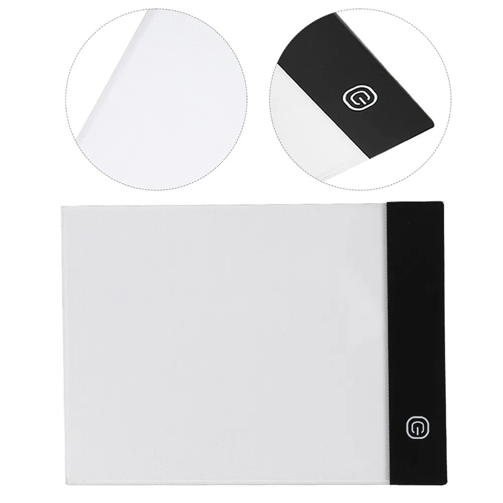 A6 컴팩트 LED 라이트 패드 초박형 고투과율 드로잉 라이트 박스 USB 전원 디밍 가능 밝기 조절 아트 카피 보드