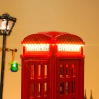 Brick Bling LED light model 21347 is suitable for Red London Telephone Box block gifts (only including lighting accessories) 4
