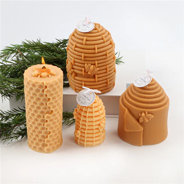 Silicone Candle Making Supplies Tool  Bee Honeycomb Candle Silicone Molds  - Candle - Aliexpress