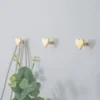 Brass Heart-Shaped Hooks for Bathrooms Coat Towel Wall Mounted Hooks Storage Hanging Rack Coat Caps Wall Hanger Decorative Hook 2