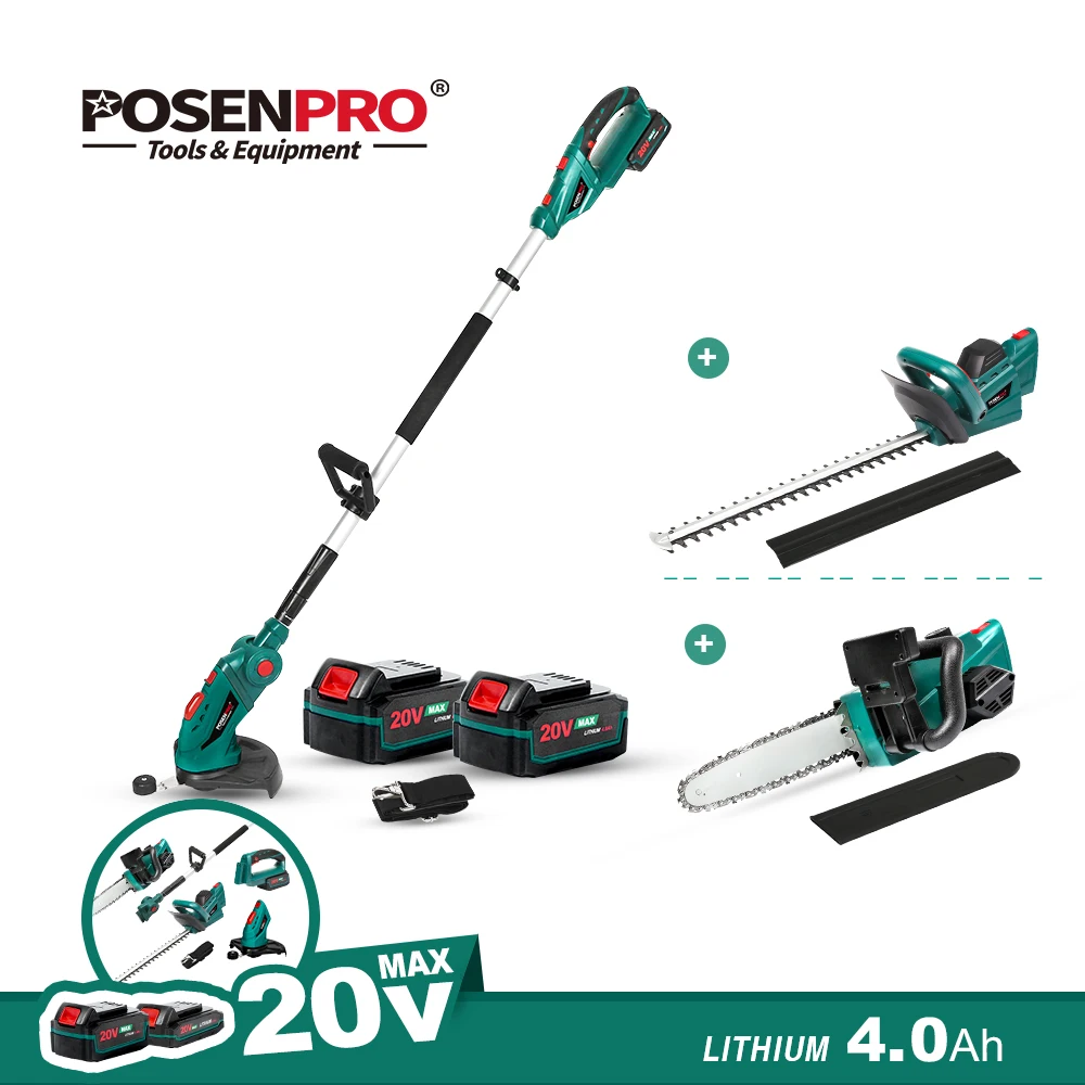 POSENPRO 20 в цепная пила беспроводной триммер для травы изгороди телескопический