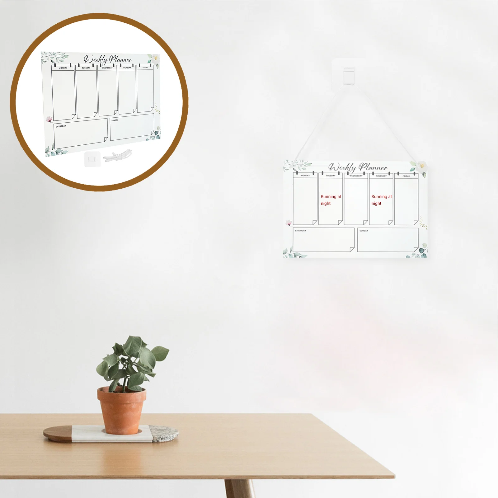 

Weekly Planner Board Transparent Acrylic Note Home Supply Message Recording Writing