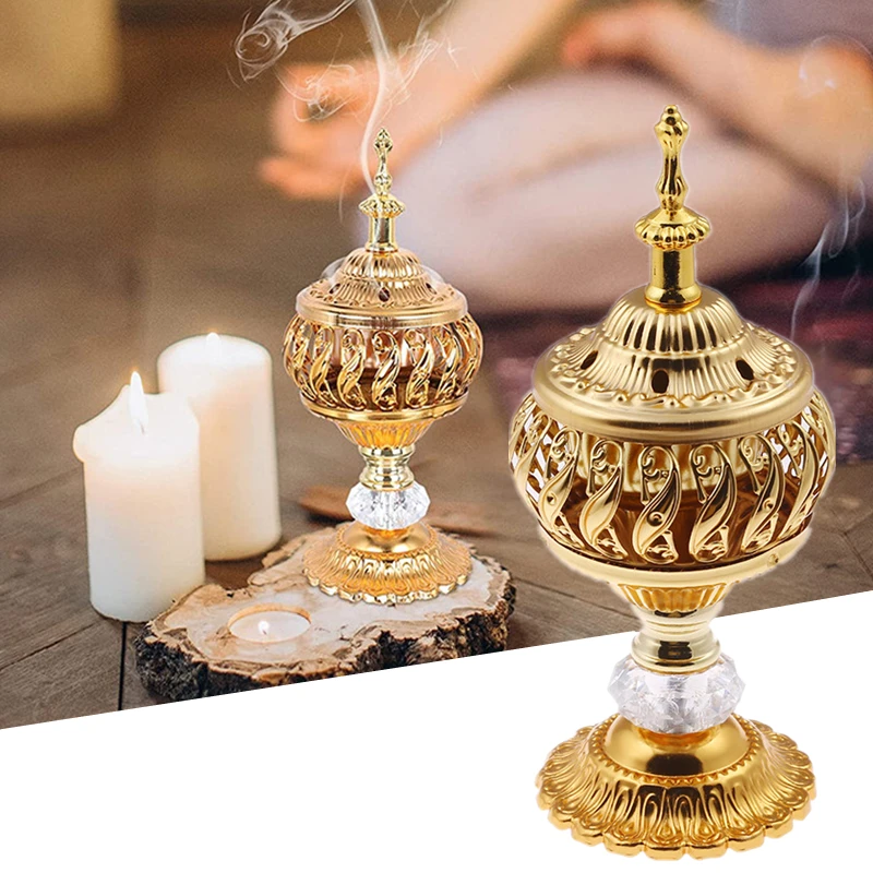 Incense Burner Holder Metal Censer Cone Arabian Stick Frankincense