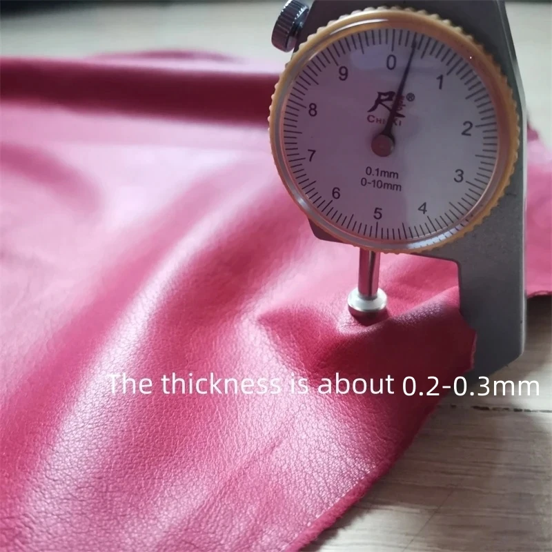 Red Super Thin Sheepskin Leather for DIY Crafts and Apparel