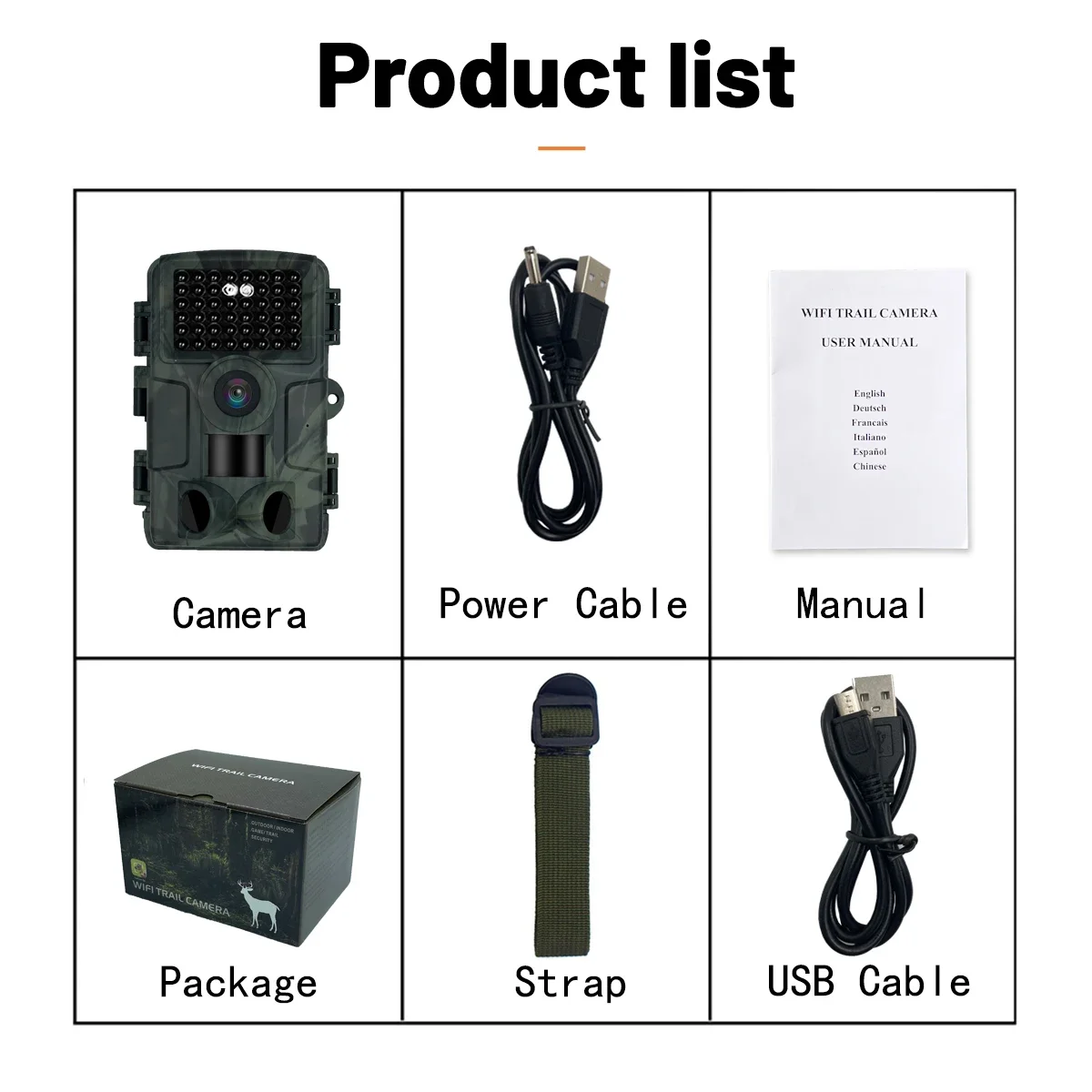 PR4000 Wifi Wildlife Scouting Tracking Camera Bluetooth 1080P 32MP Infrared Night Vision 2.0 inch LCD Wild Trail Photo Hunt
