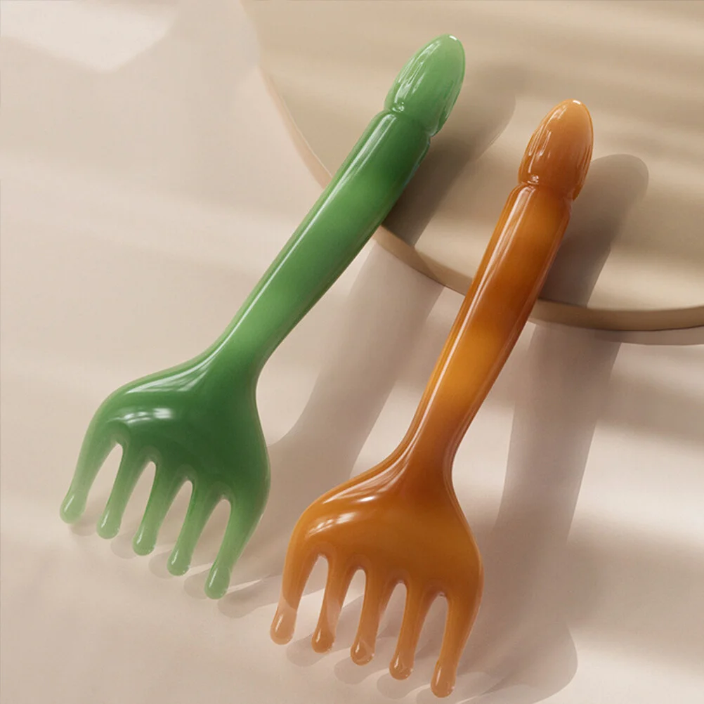 

2pcs Scalp Massager Creative Wide Tooth Comb Handheld Comb Scalp Massaging Comb