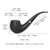 brair  wood tobacco pipe Classic curved handle pipe Hand-carved design Rainbow series pipe 9mm pipe channel Solid wood pipe gift 5