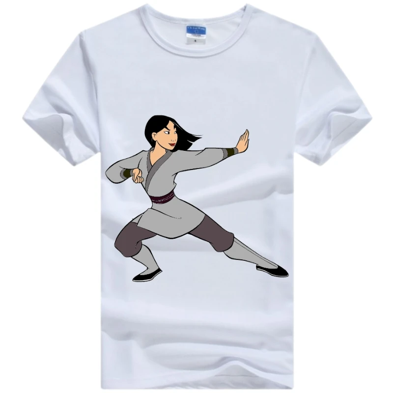 thumbnail image 1 of Camiseta con estampado con dibujo de princesa Mulan de dibujos animados de Disney para mujer, camisetas de manga corta a la moda para mujer, camisetas informales para chica, camiseta para mujer, 1 of 5