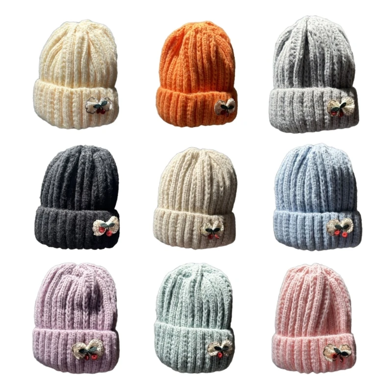 

Lovely Kids Pullover Cap Soft Breatahble Bonnet Infant Beanie Cap Warm Knit Hat