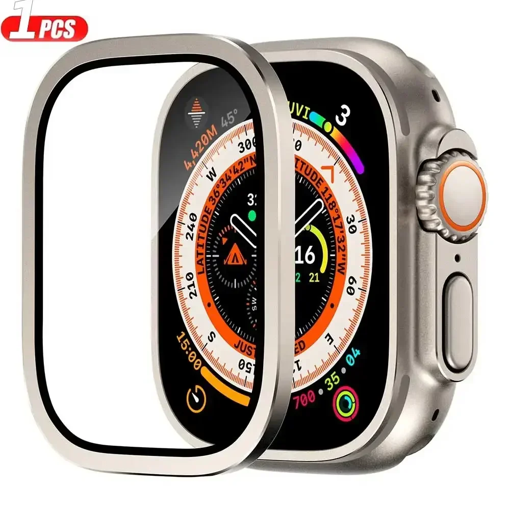 2PCS HD Metall Gehärtetes Glas Für Apple Watch Ultra 2-3 49mm Screen Protector Anti-Scratch stoßstange Volle Film für IWatch Ultra 49mm – Detail 8