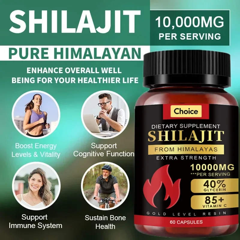 Original Shilajit Capsules 10000mg High Purity Mineral Supplement Pure Shilajit with 85+ Trace Minerals Enhance Men Performance 8 S5d1c0d7fac7948c0ae39f83027df6cdf7