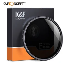 K&F CONCEPT ND2-400 ND Filter 37/40.5/43/46/49/52/55/62/67/72/77mm Adjustable Neutral Density Fader Variable Camera Lens Filter