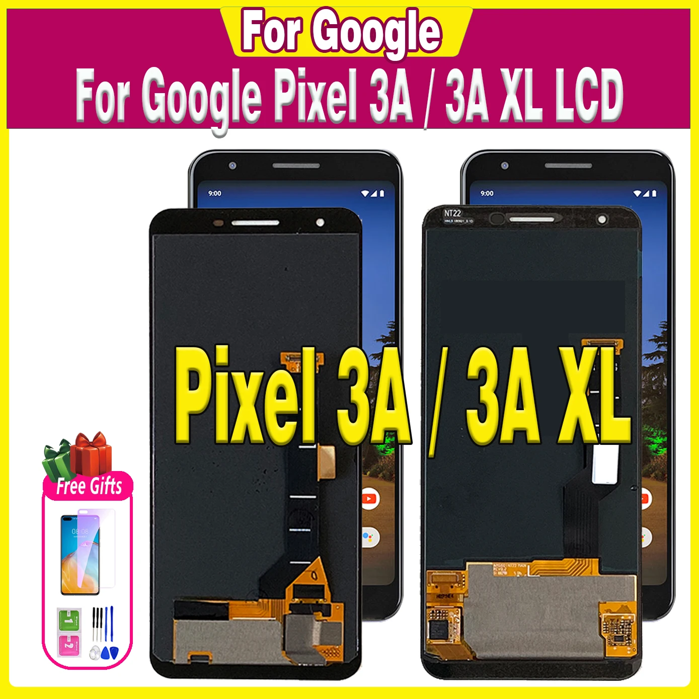 

Supor Amoled LCD For Google Pixel 3AXL 3A XL G020C LCD Display For Google Pixel 3a LCD G020A Panel Screen Touch Digitizer Tested